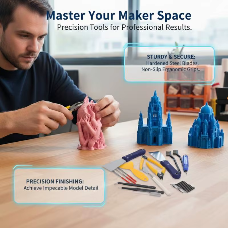 1 ensemble de kit d'outils pour imprimante 3D, accessoires pour imprimante 3D pour toutes les imprimantes FDM/SLA