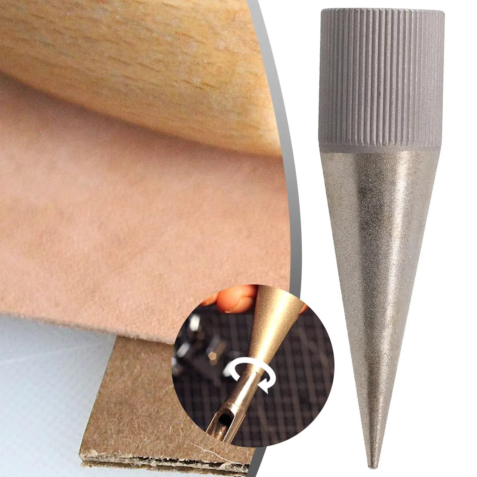 Poinçon conique de 2 mm de diamètre extérieur