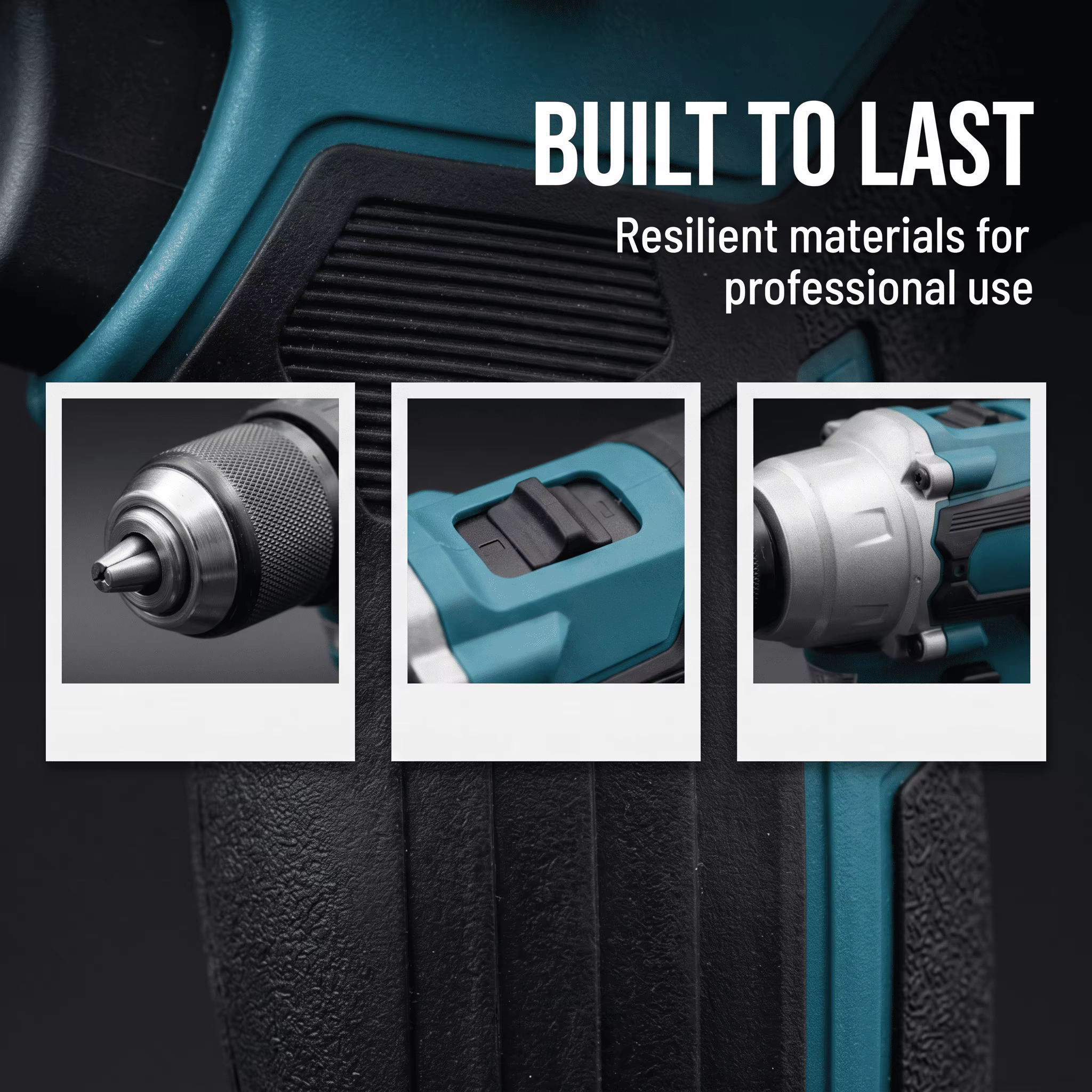 Perceuse sans fil compacte HAOLTON 3/8 pouce 1700 tr/min, perceuse à percussion, moteur sans balais, alimentation électrique au lithium, compatible avec batterie Makita 18V.