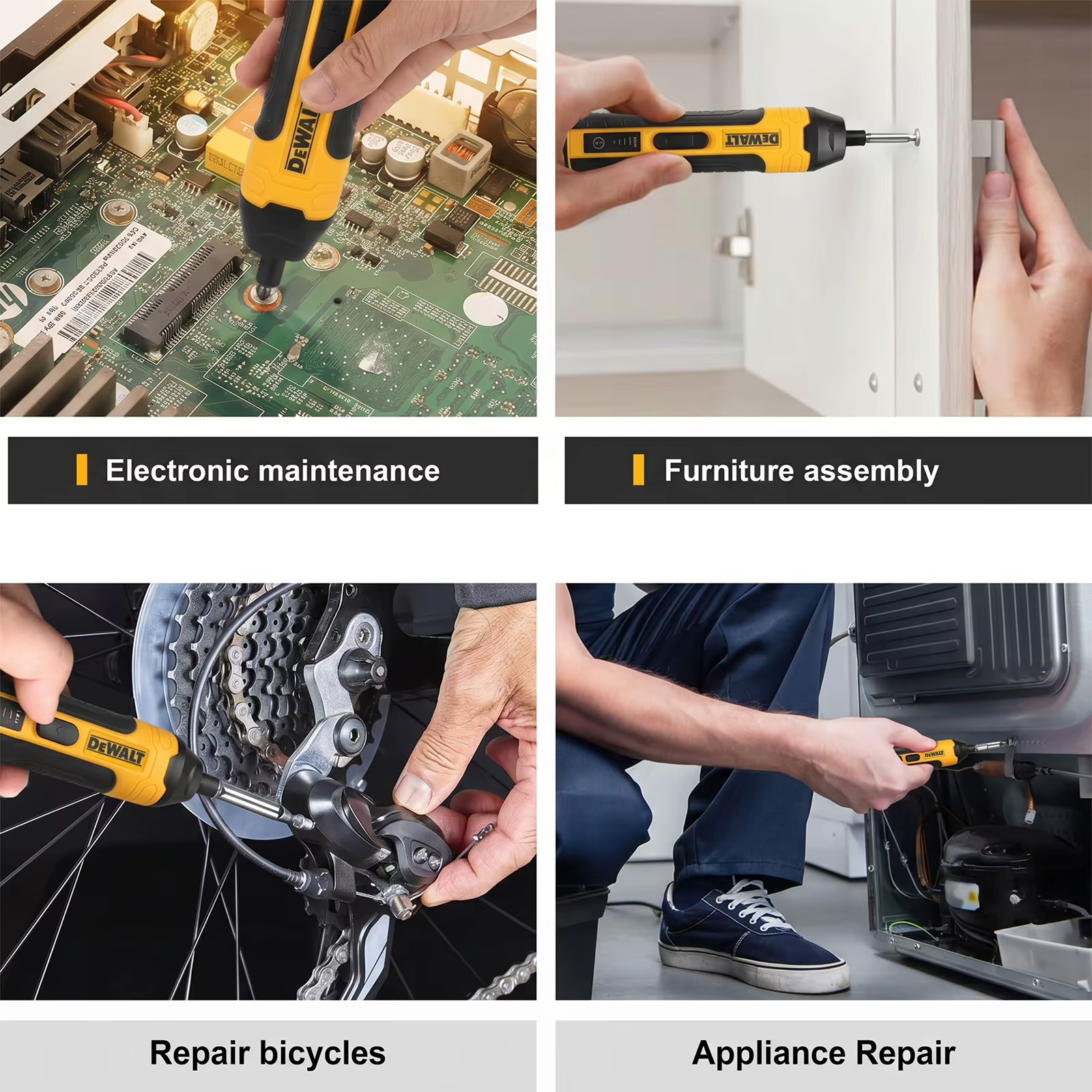 Tournevis électrique sans fil DEWALT HT422, perceuse réglable rechargeable 1300mAh, démontage multifonctionnel