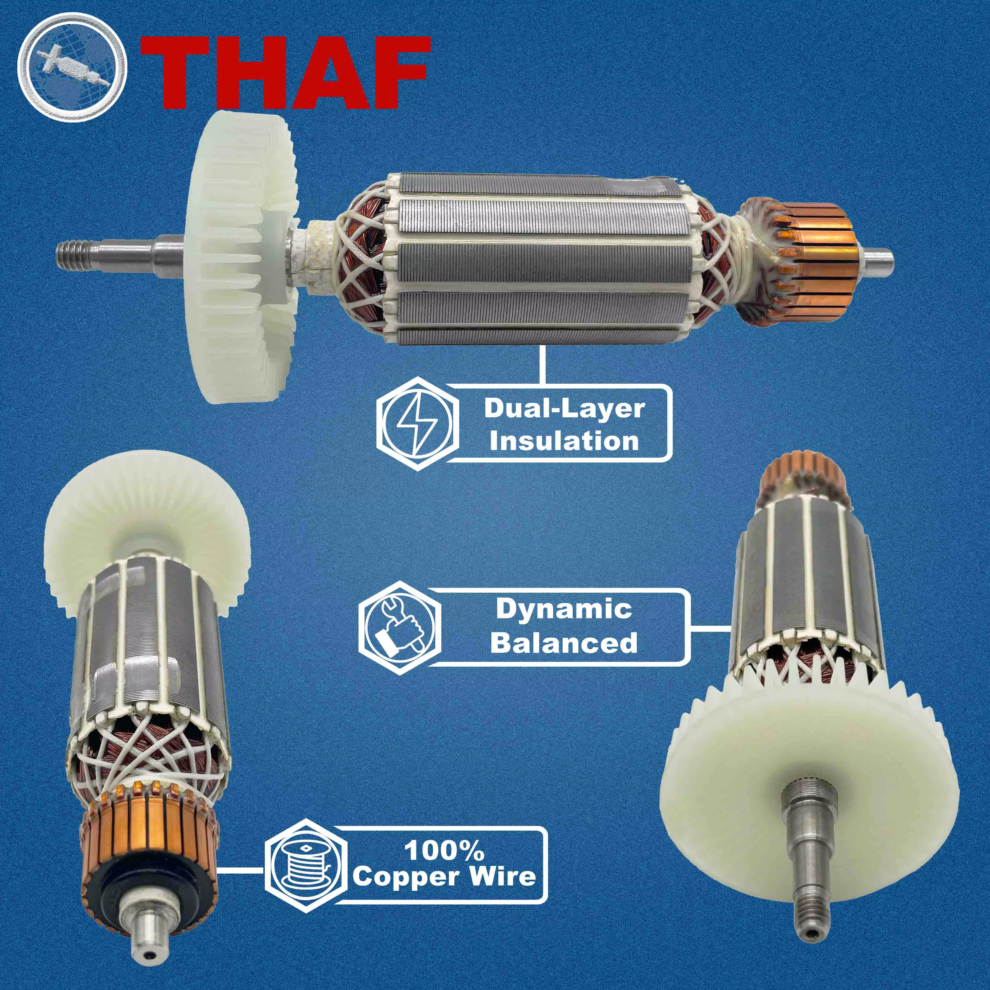 AC 220V 240V G10SS G12SS G13SS Induit Rotor pour HITACHI Meuleuse Angulaire Pièces de rechange