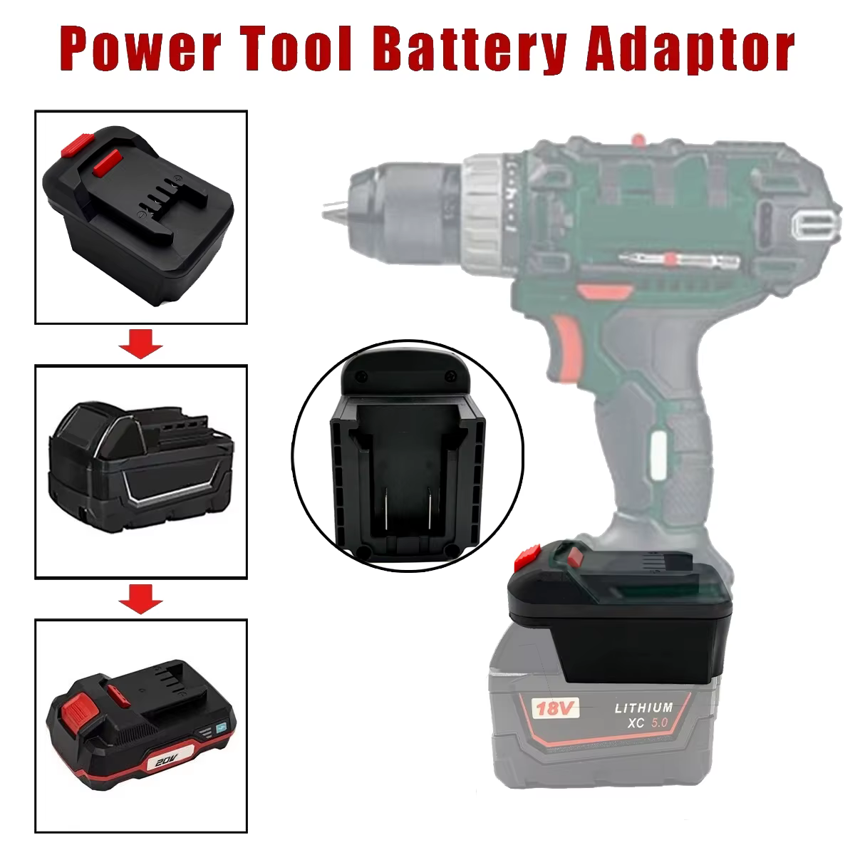 Adaptateur/convertisseur de batterie pour outils Lidl Parkside X20V Li-ion