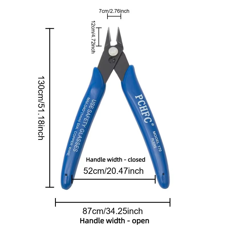 Pince coupante diagonale de précision pour fils et serre-câbles – Outil électrique manuel durable