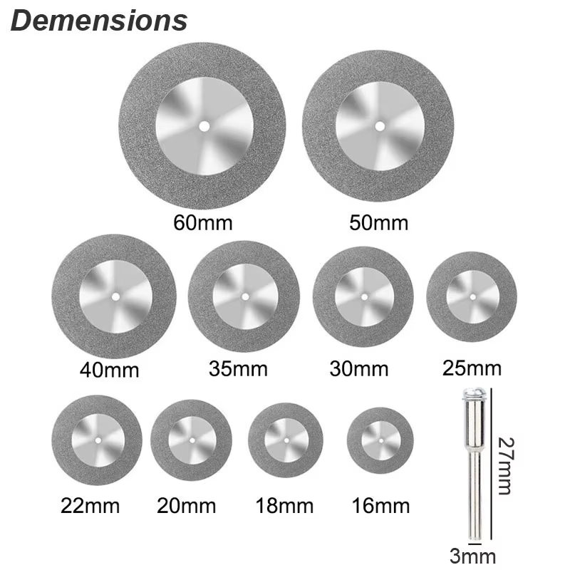 Lame de diamant, disque coupé
