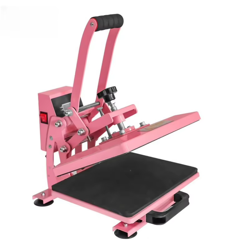 Machine de presse à chaud numérique, presse à chaud, machine de transfert de chaleur pour t-shirt, coulissant, qualité industrielle, rose, blanc, 23x30 pouces