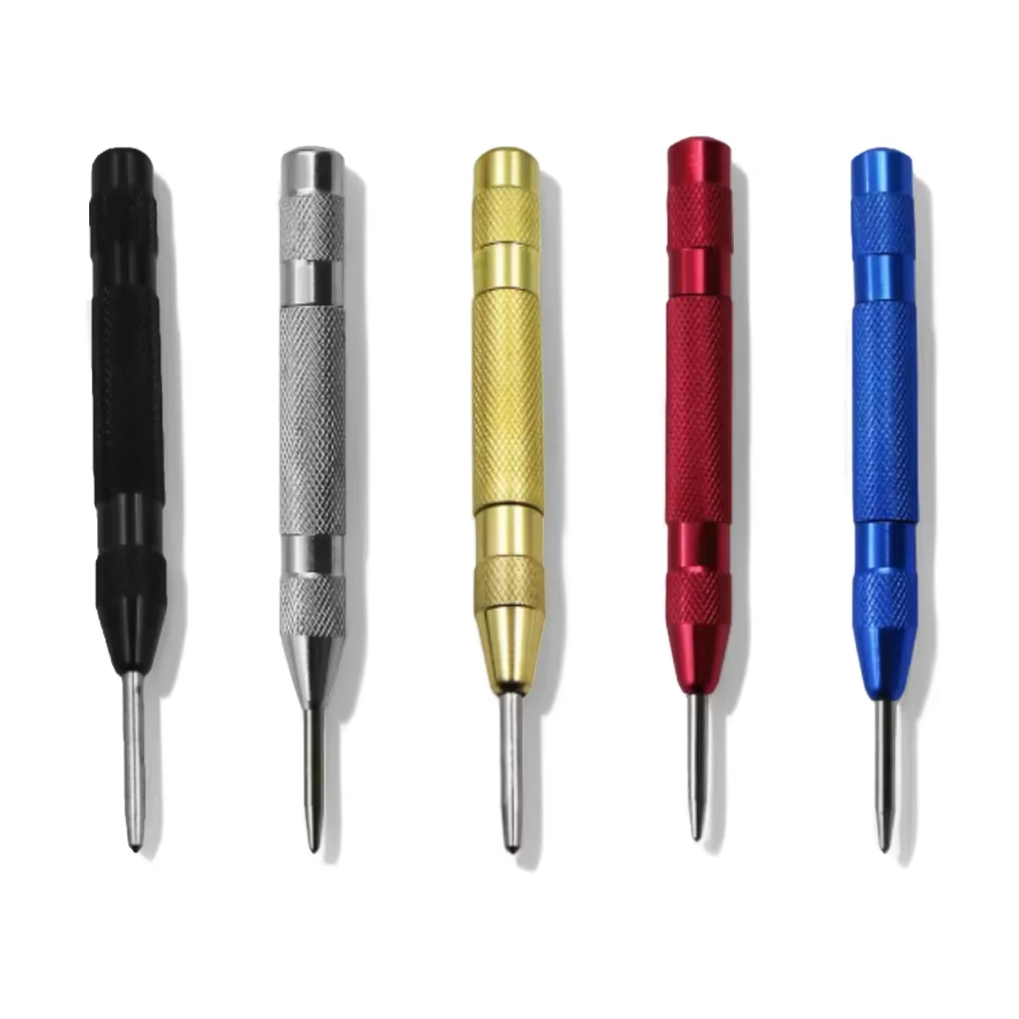 Poinçon central automatique professionnel à ressort en métal de 5 pouces | Outils de poinçonnage pour le bois et le