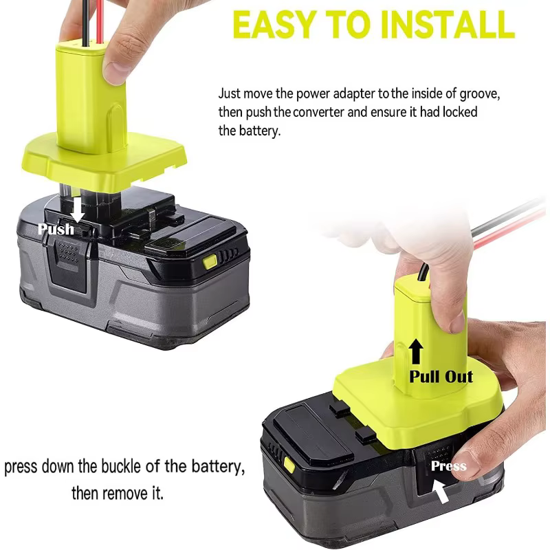 Adaptateur de batterie pour batterie Ryobi ONE + 18V Nimh/Nicd/Li-ion