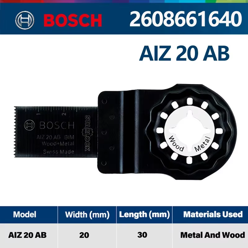 Bosch STARLOCK accessoires lame de scie oscillante AIZ 20 AB bois métal lame de scie plongeante pour Bosch Gop série rénovateur outil électrique