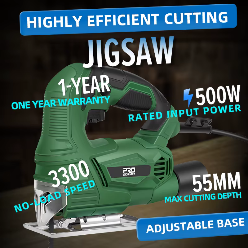 Scie sauteuse électrique 500W à vitesse Variable 220 V pour le travail du bois