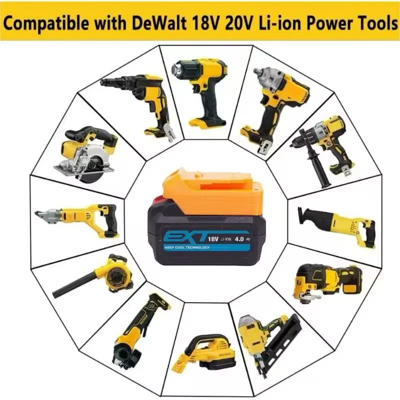 Adaptateur convertisseur pour batterie Erbauer 18V vers Milwaukee / Bosch / Dewalt /Makita / Parkside 20V Drill