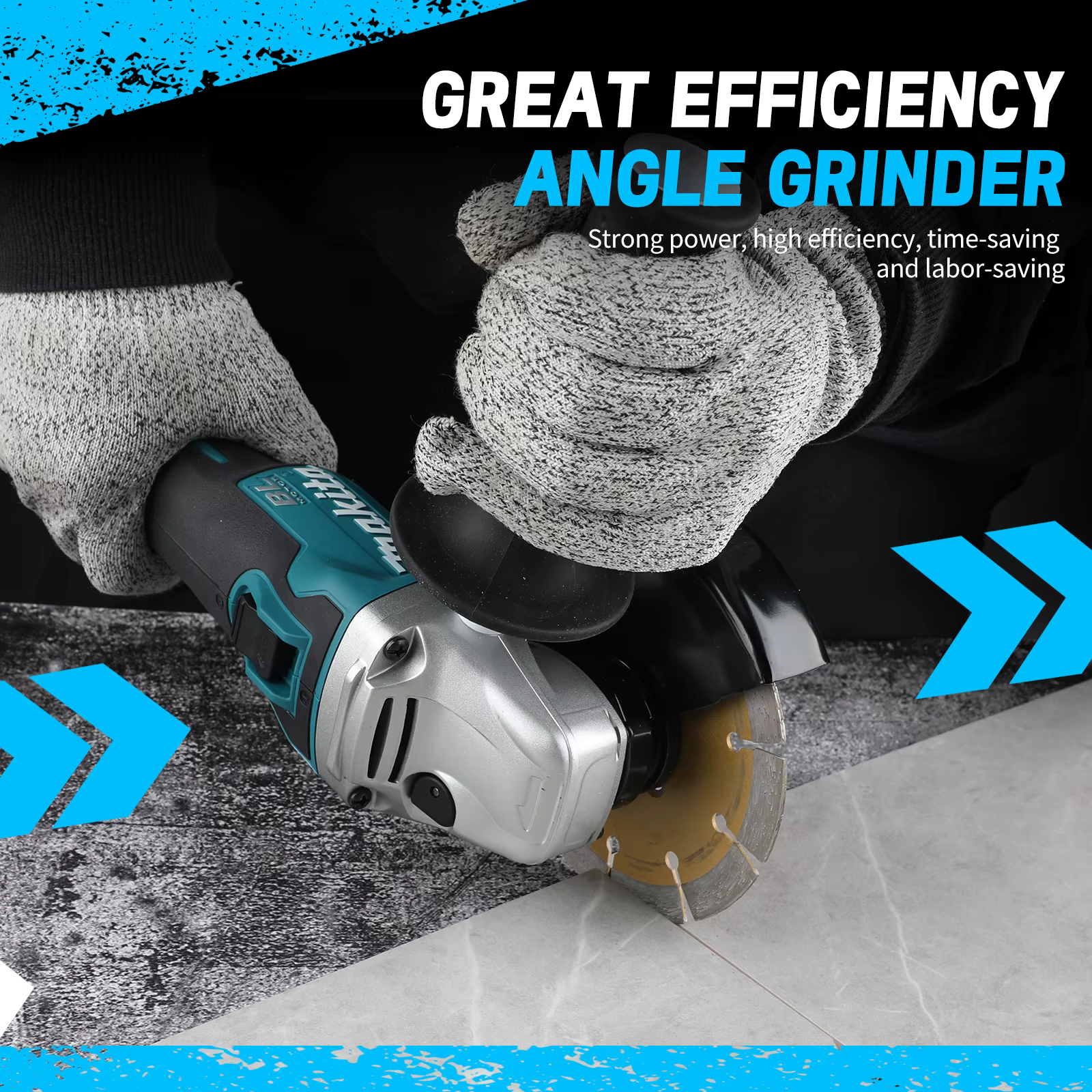 Meuleuse d'angle sans fil Makita DGA404 18V 125mm 8500 tr/min avec poignée anti-vibration
