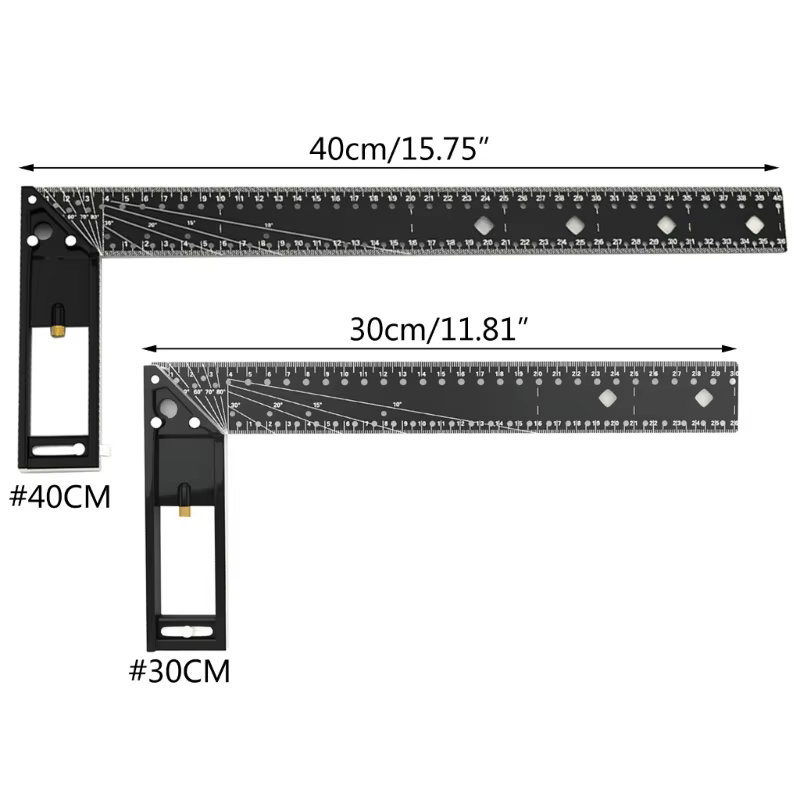 Règle droite carrée en aluminium pour charpentier