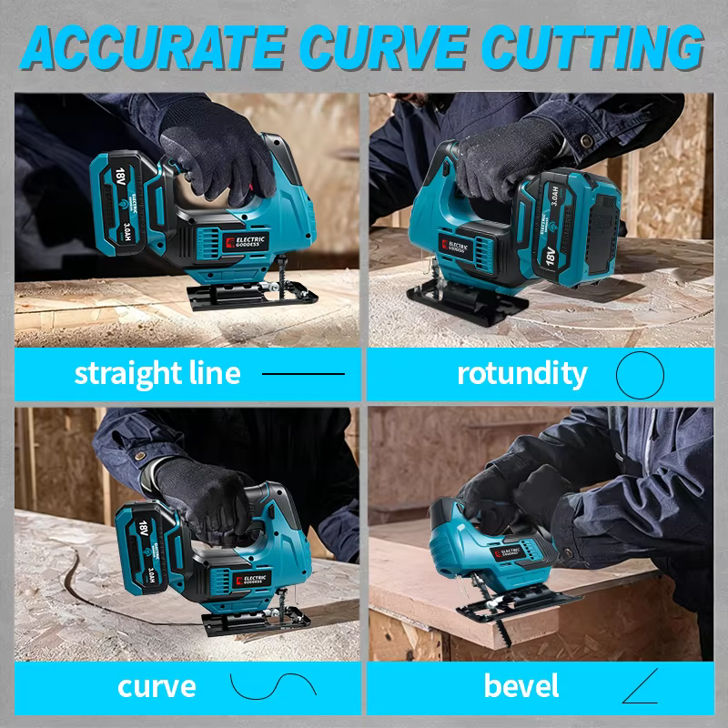 Scie sauteuse électrique sans fil sans balais avec assistance laser pour batterie Makita 18V