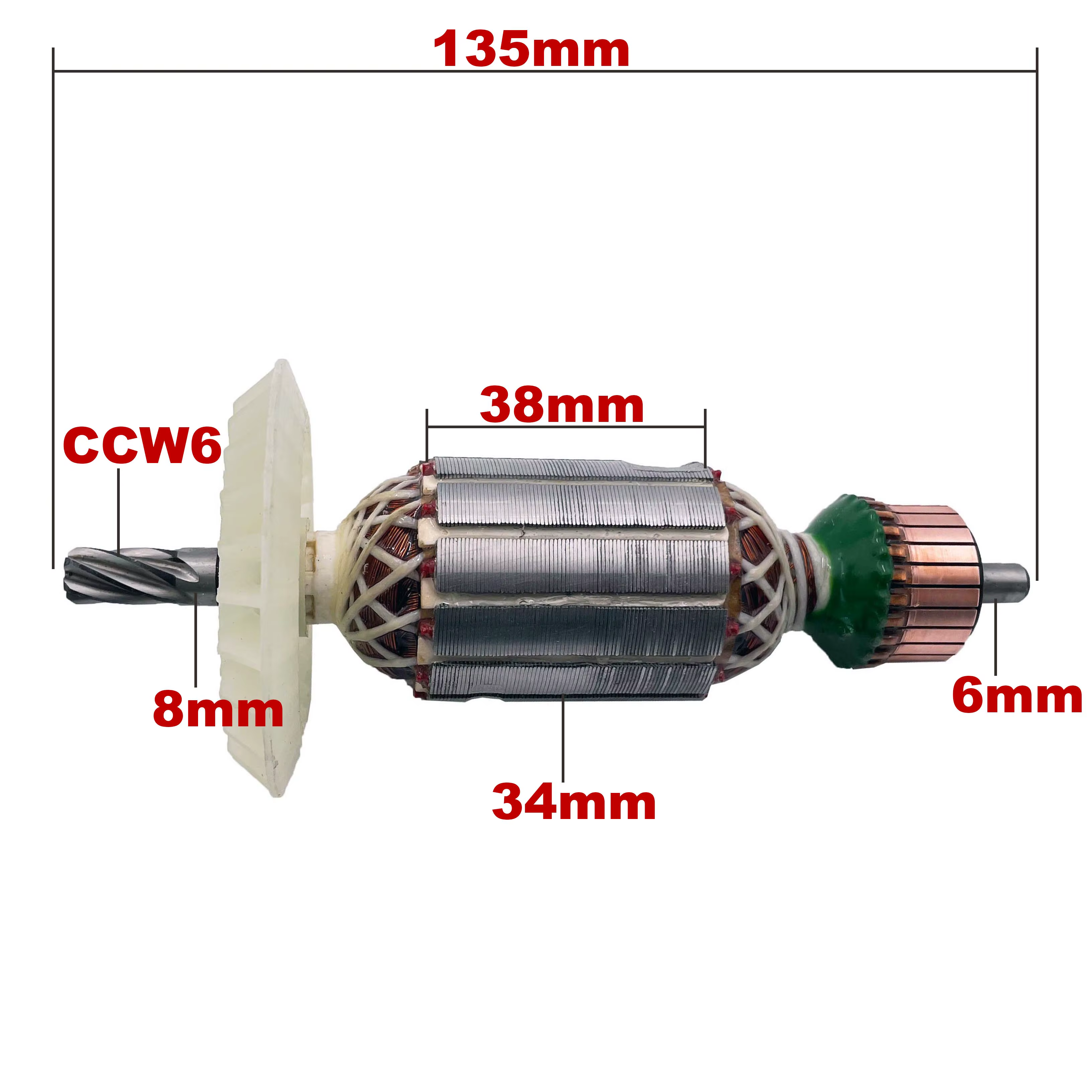 AC 220V 240V TE2-2 Induit Rotor pour HILTI Marteau Perforateur Pièces de rechange Perceuse à percussion TE2-M