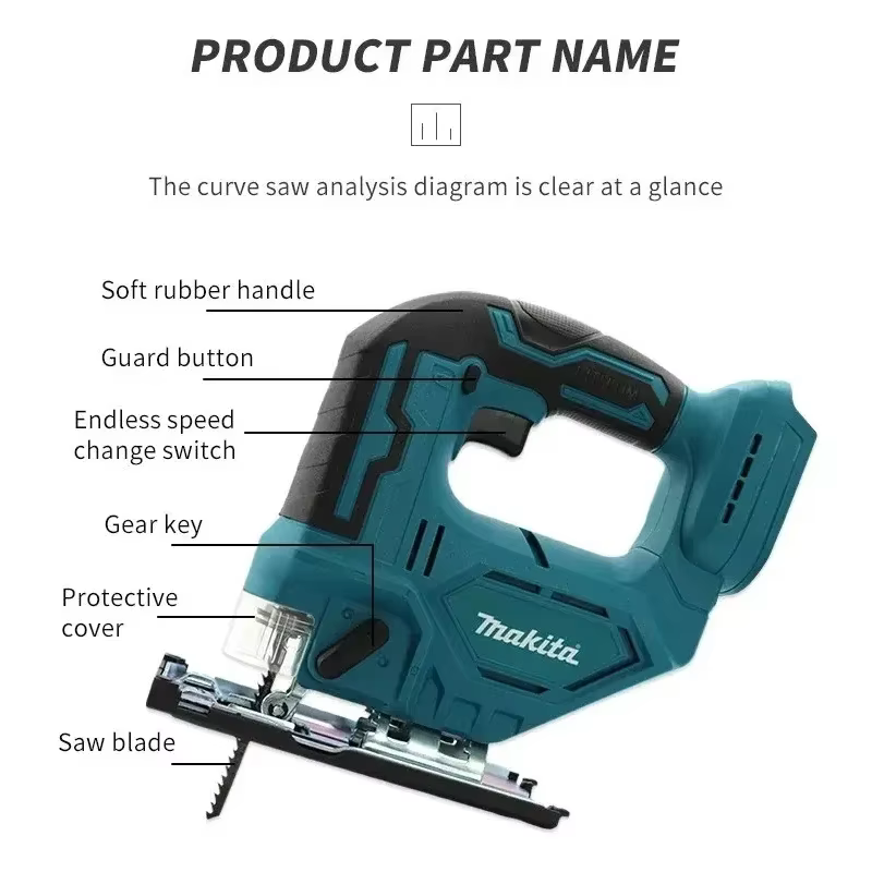 Scie sauteuse sans fil Makita DJV182Z 340W