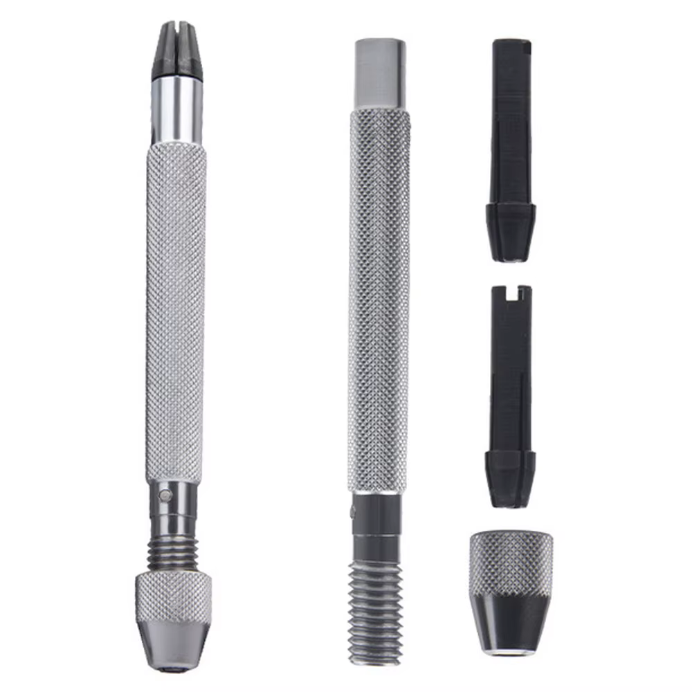 DB.6892 3 en 1 acier inoxydable robuste tournevis pivotant perceuse broche étau montre couronne Tube mandrin outils pour horlogers