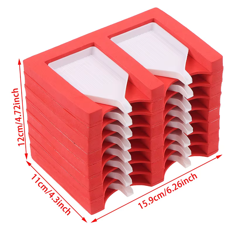 HOMFUN 16 fentes bricolage diamant peinture plateau outil perceuse plaque accessoires support de rangement avec 16
