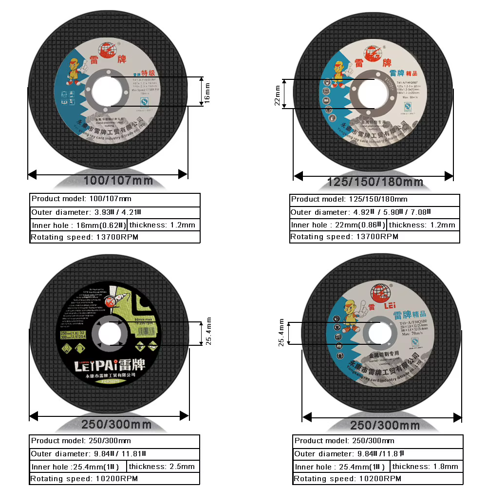 Disques de Coupe en Métal et Inox Disque de meulage pour métaux