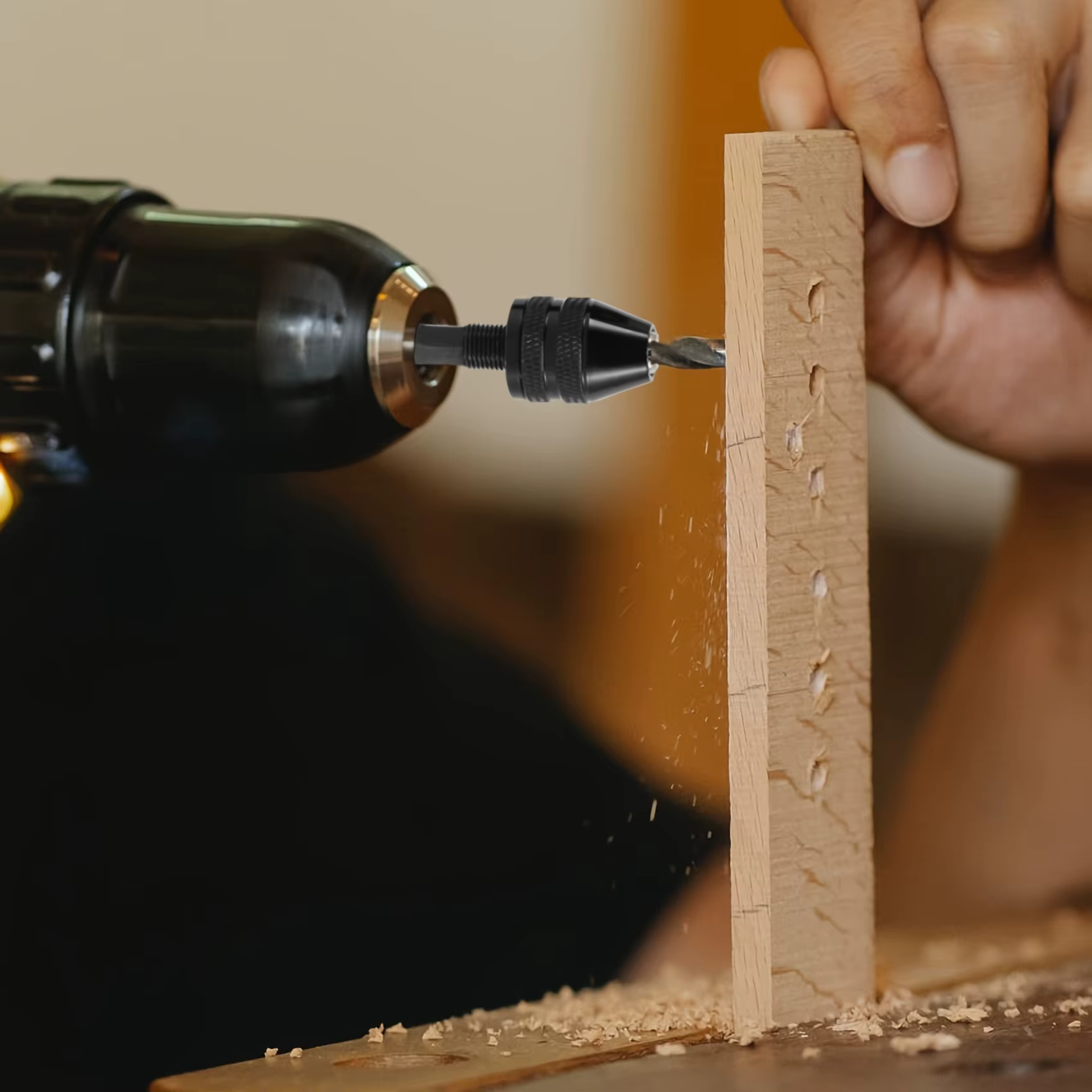 Mini mandrin de perceuse sans clé, auto-serrant, forets électriques, outils de fixation de pince, tige hexagonale, convertisseur à changement rapide 1 pièce