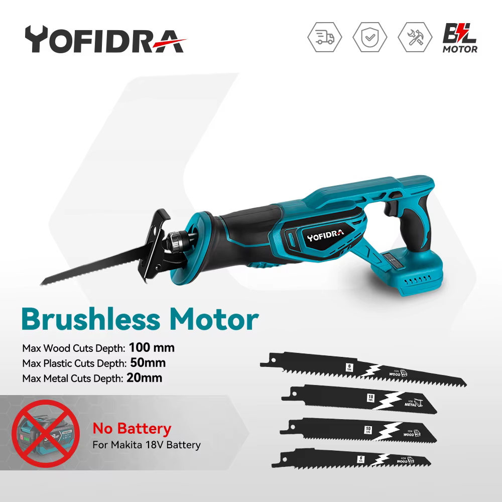 YOFIDRA 3000W scie alternative sans brosse 4 lames
