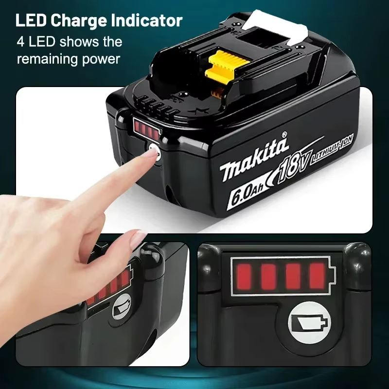 Batterie au lithium de remplacement 100% authentique Makita 3.0Ah 6Ah