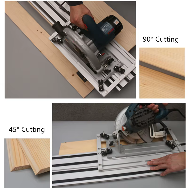 Rail de guidage à double couche pour scie circulaire électrique