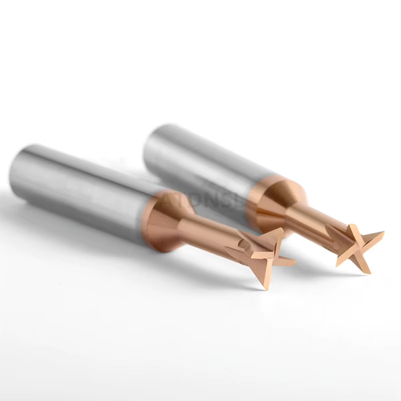 30 45 60 75 degrés fraise à queue d'aronde 1mm/1.5mm-20mm CNC t-slot outil de fraisage précision T type