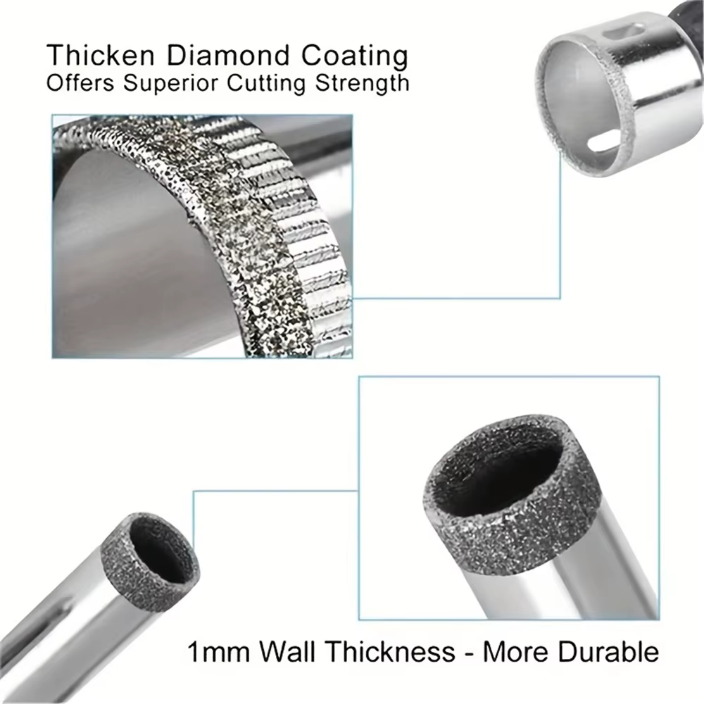 Coupe-trou revêtu de diamant 10 pièces/ensemble 6mm-30mm