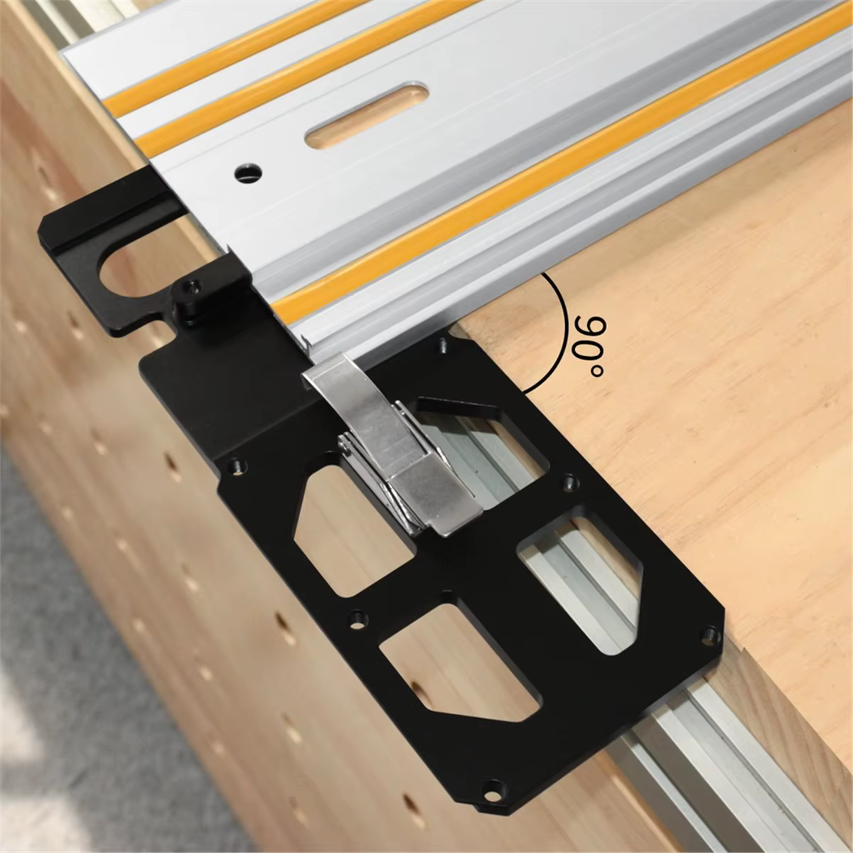 Nouvelle tendance! Scie à rail électrique pour le travail du bois en alliage d'aluminium avec 90 ° Plaque de position à