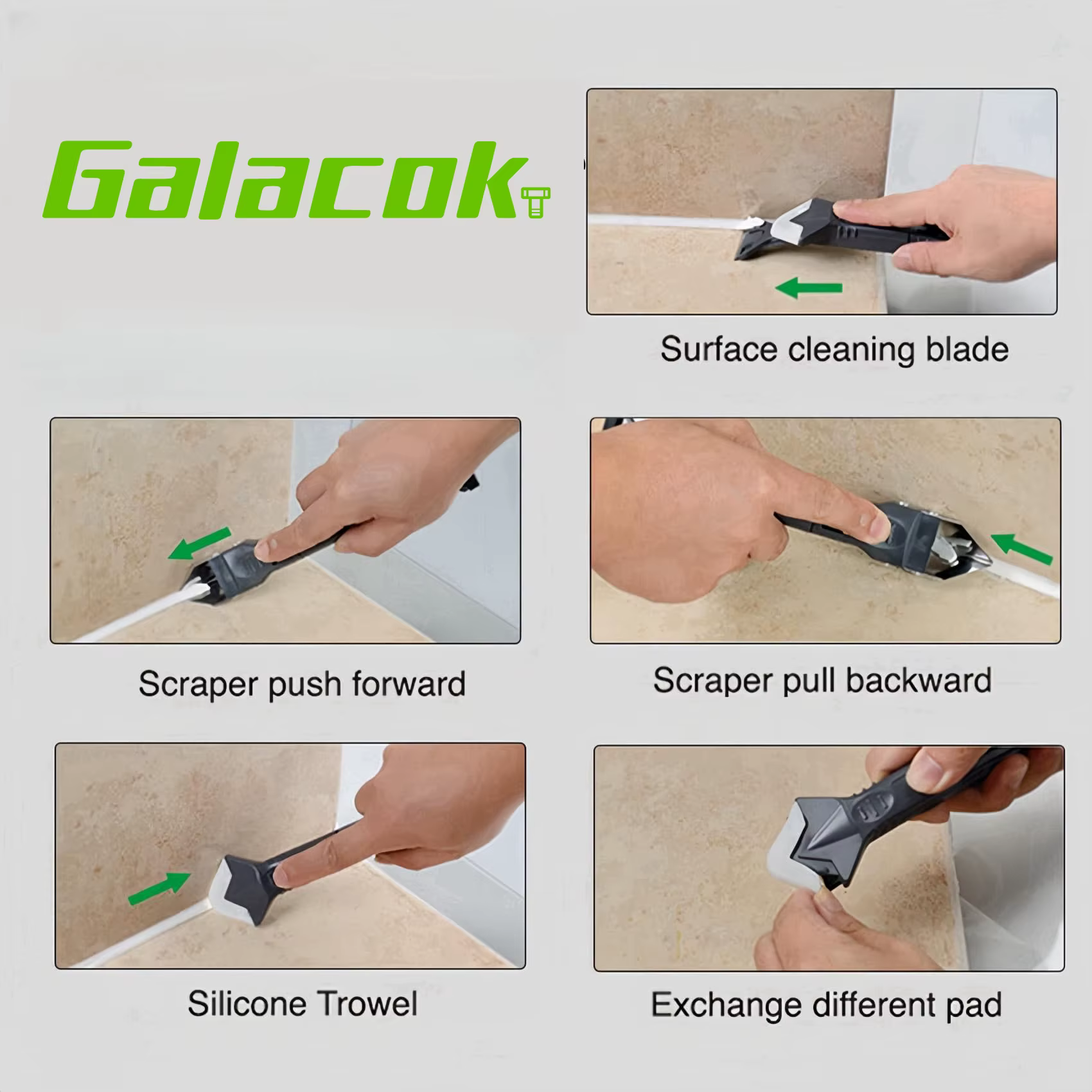 Outil de calfeutrage en Silicone 5 en 1