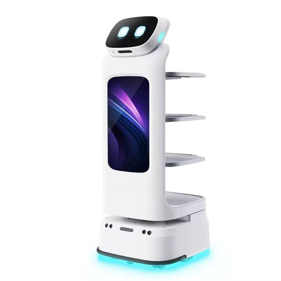 Robot de livraison de nourriture intelligent personnalisé pour usage commercial - Robot de service de restaurant flexible et robuste pour un service automatisé