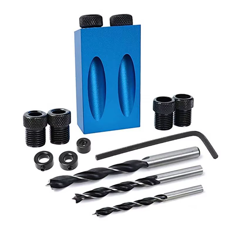 14 pièces 15 ° Localisateur de trous obliques bleu pour le travail du bois