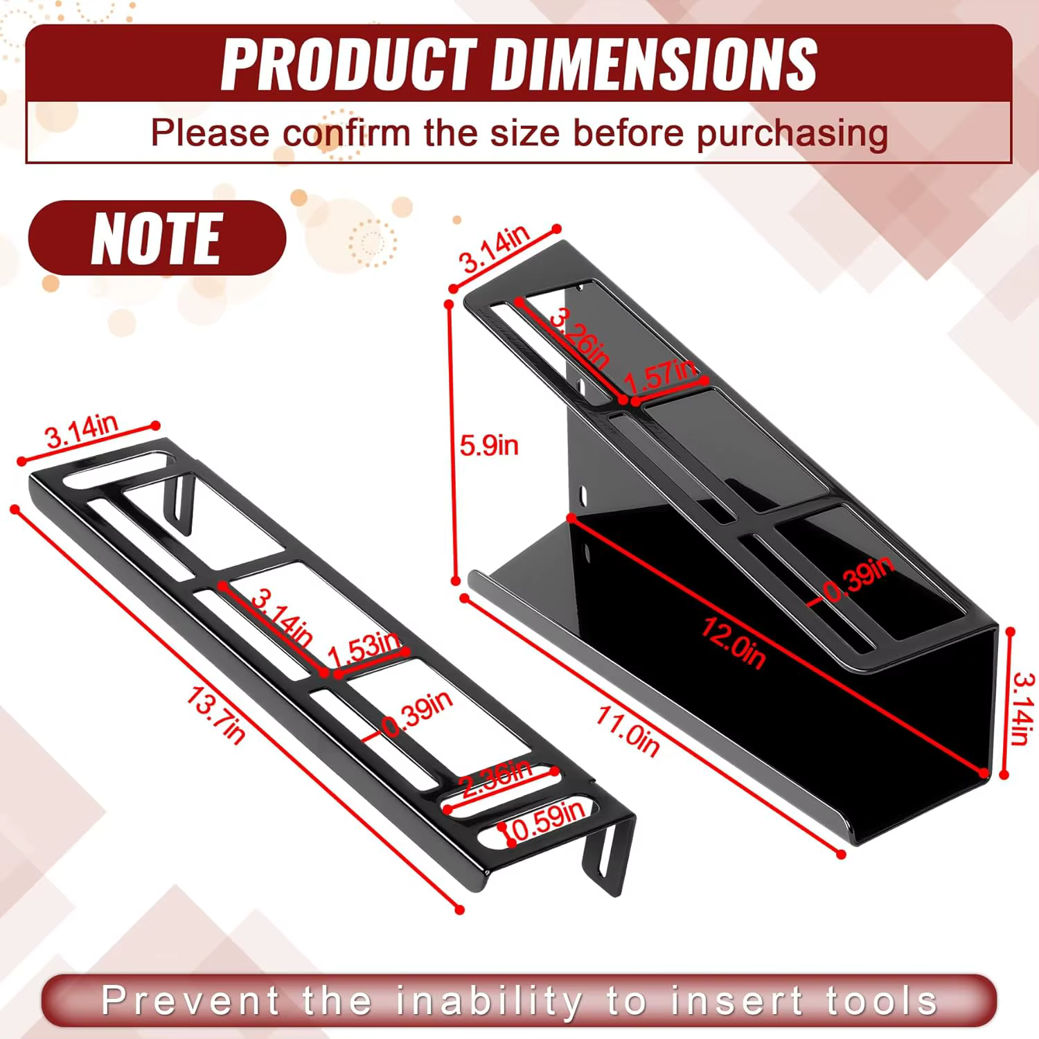 Support de montage horizontal pour organisateur d'outils compatible avec les boîtes à outils Milwaukee Packout et leurs accessoires
