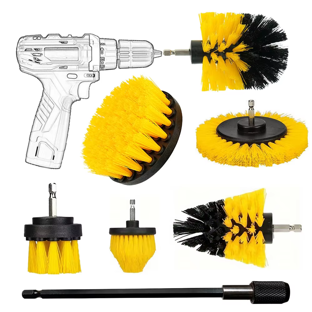 Ensemble de brosses pour perceuse électrique