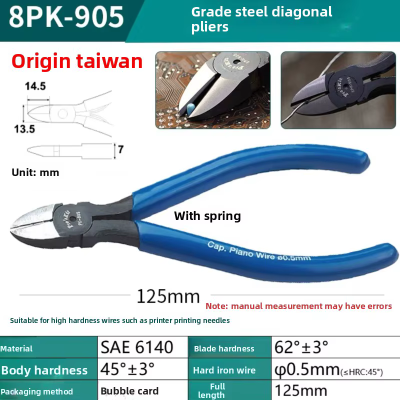 Proskit PM-908 pince coupante en acier dur pour électricien coupe diagonale
