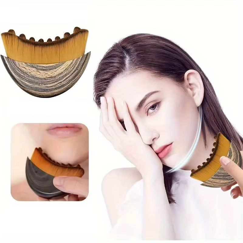 Brosse de drainage lymphatique pour le visage et le corps, outil de massage ergonomique, s'adapte aux contours de la peau, détoxification et relaxation