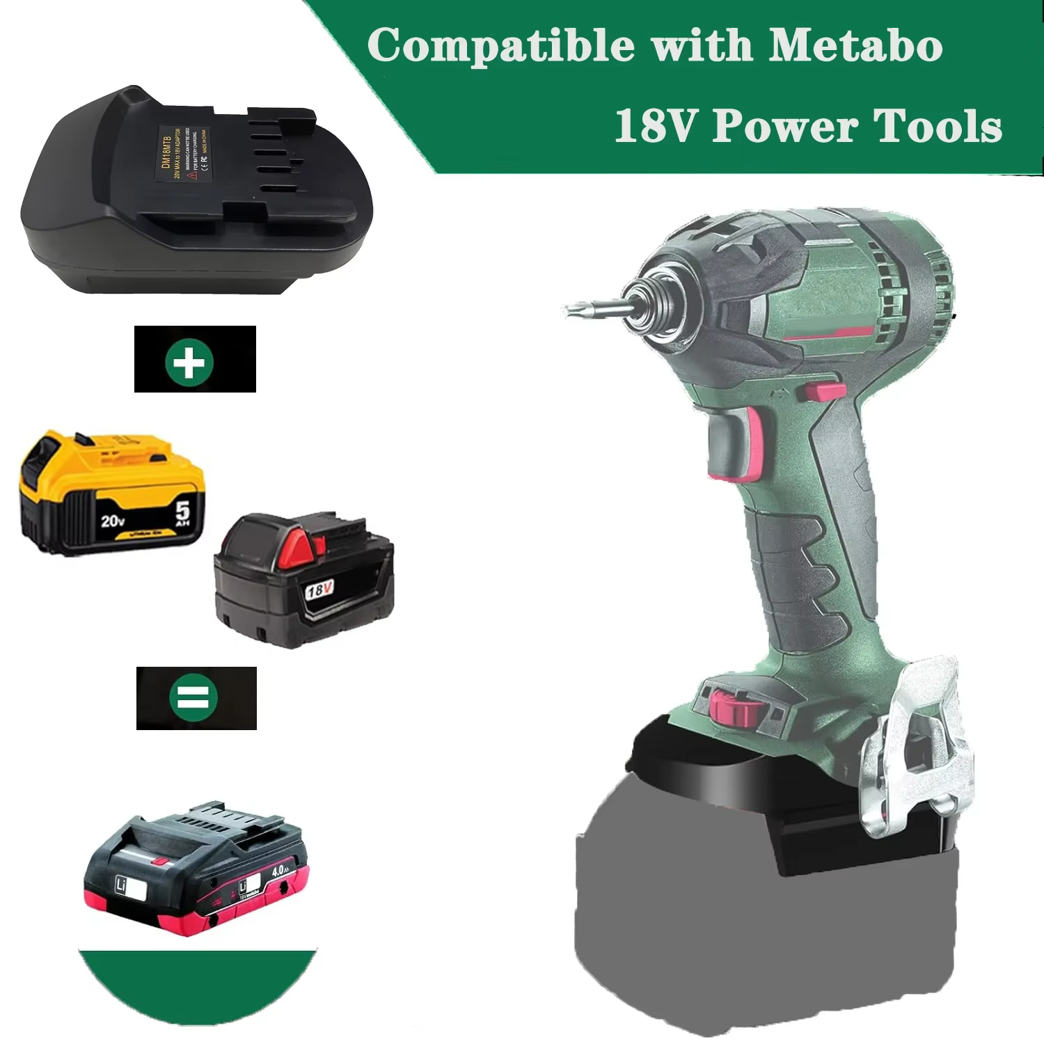 Adaptateur d'outil DM18MTB pour Dewalt vers Metabo