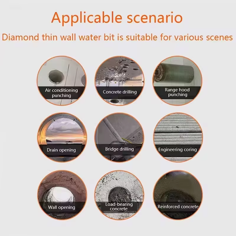Foret diamanté LAANCI pour béton armé de 25-200 mm pour percer des trous dans les murs de climatisation