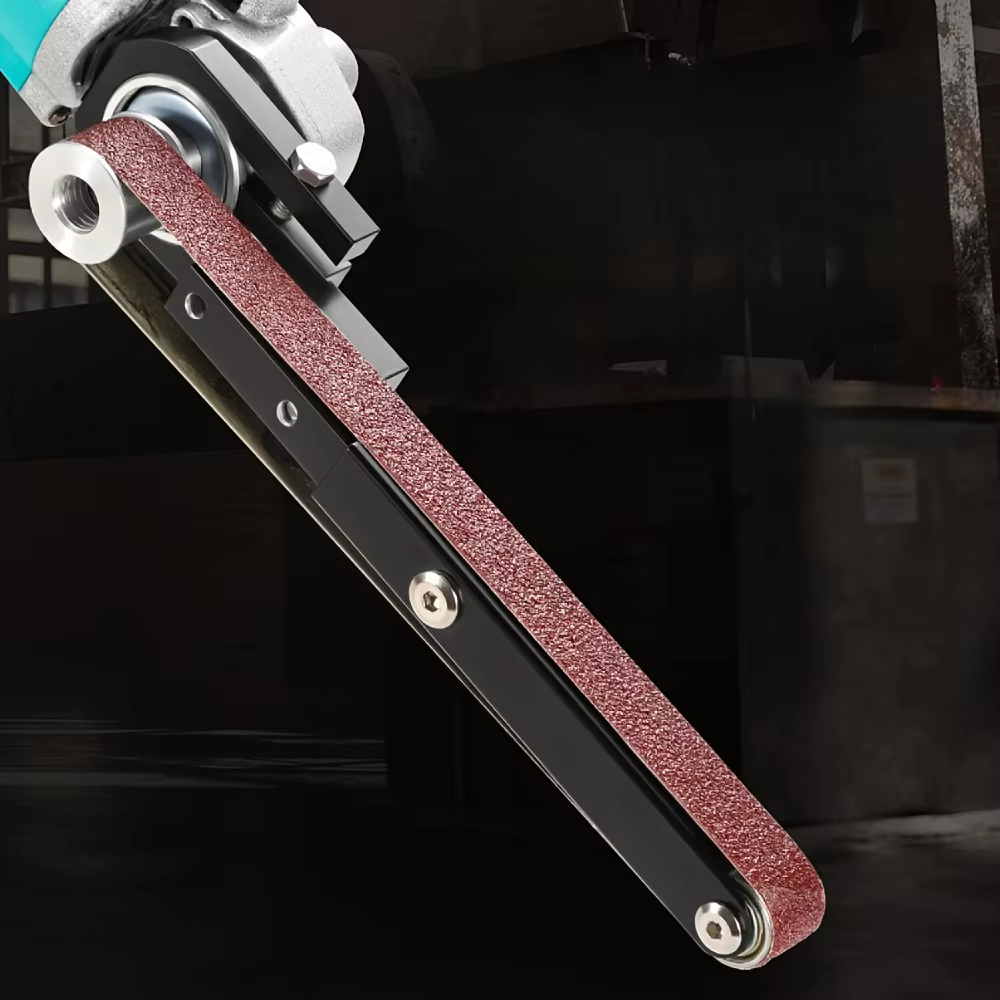 Support de modification pour meuleuse d'angle en ponceuse à bande avec 2 bandes de ponçage