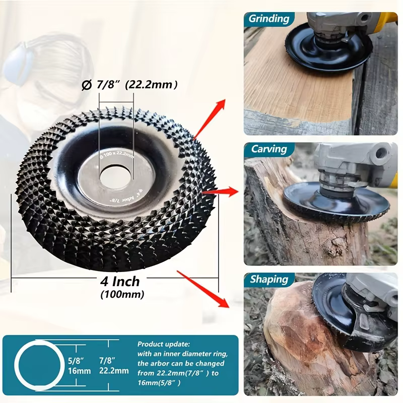 Disque de roue de meuleuse à bois de 4 pouces