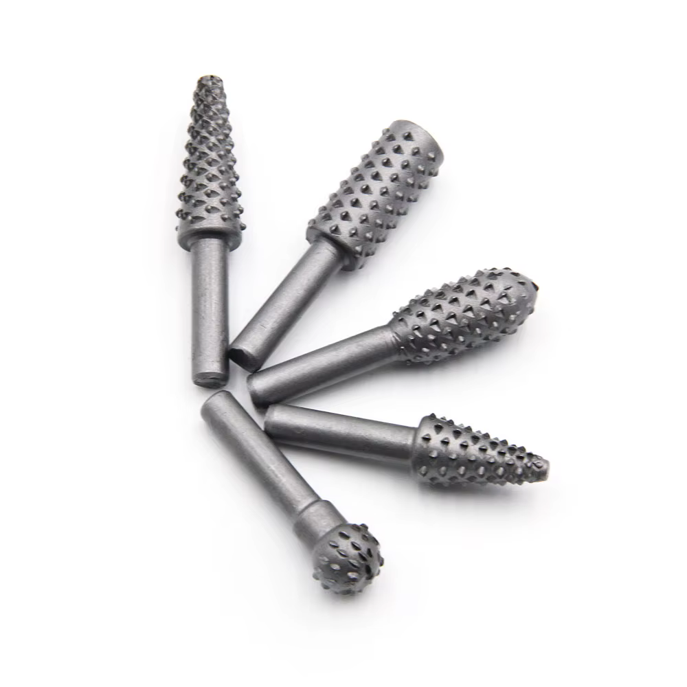 5pc argent travail du bois loup dent bâton fichier rotatif bricolage outil de meulage accessoires ensemble électrique