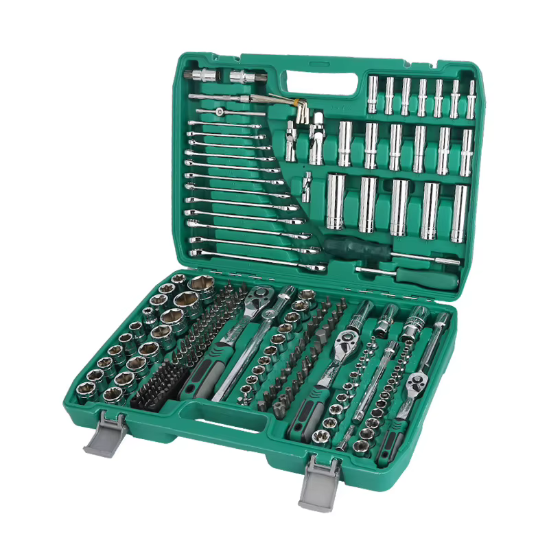 Ensemble d'outils en acier au carbone de 216 pièces, design type valise