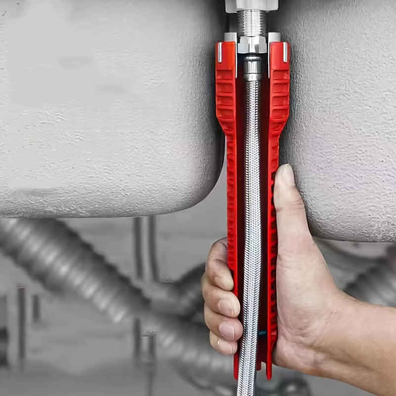 Clé d'évier multifonctionnelle 8 en 1 – Installation et réparation faciles sur la salle de bain