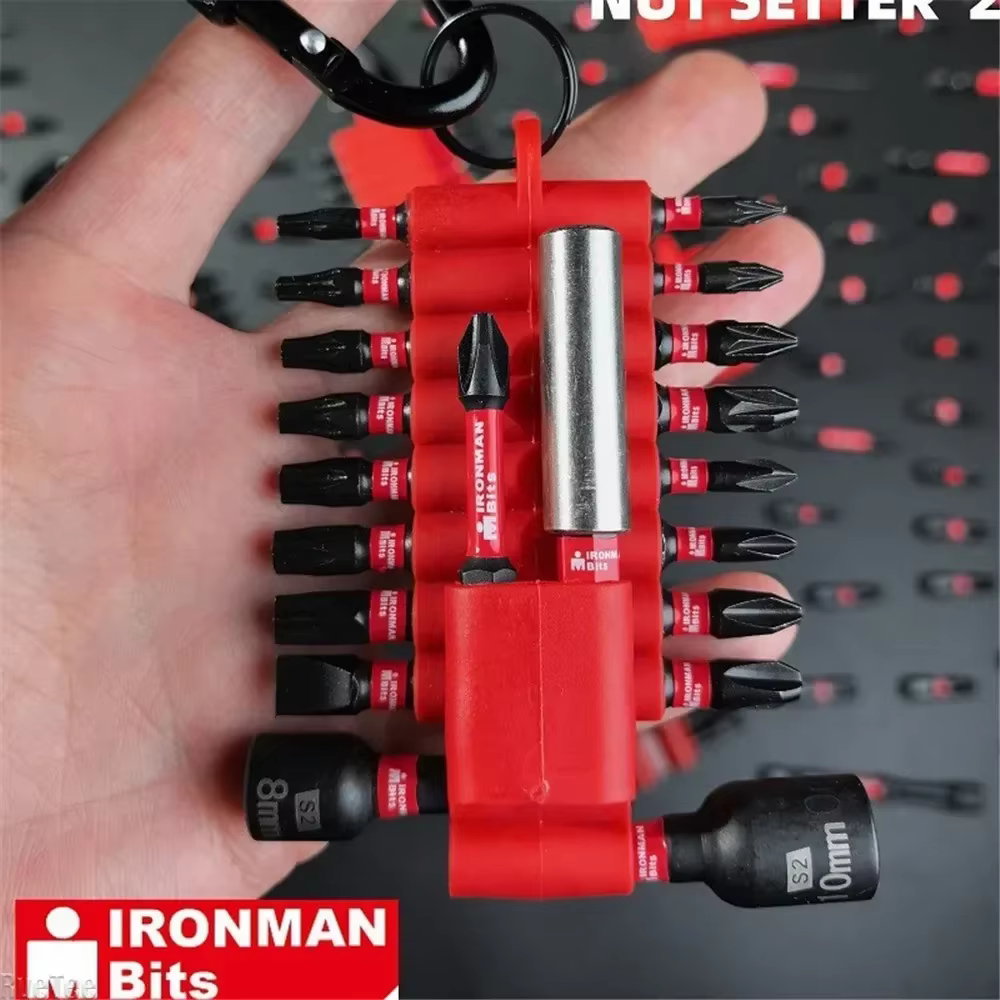 7-24Pcs Impact Driver Set – Magnetic S2 Steel Drill Bits with Organizer Sleeve