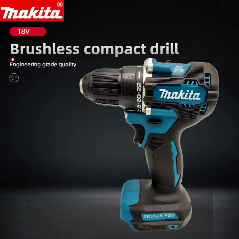 Makita DDF487 Perceuse à percussion sans fil 18V sans balais 10 mm : Outil électrique rechargeable à couple élevé (machine uniquement)