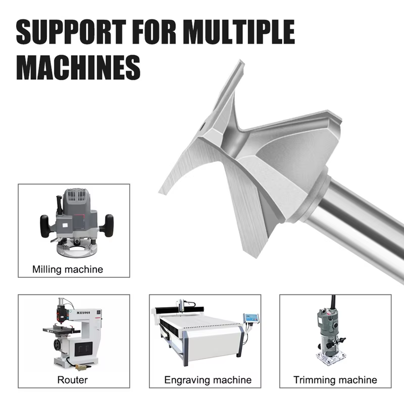 Arc Bending Integrated Forming Knife Router Bits R18*1/2Inch Woodworking Circular