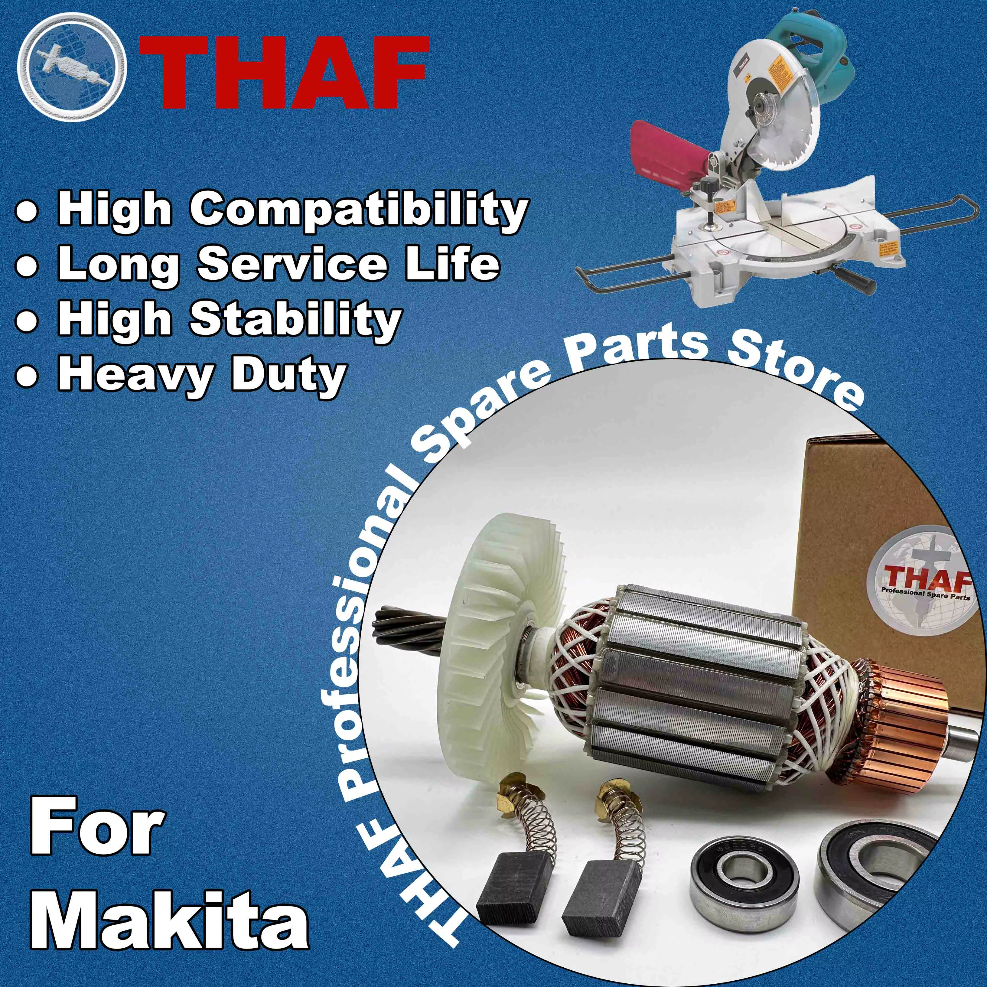 AC 220V 240V LS1040 LS1030N LS1040F LH1040 Induit Rotor pour MAKITA Scie à onglet Pièces de rechange