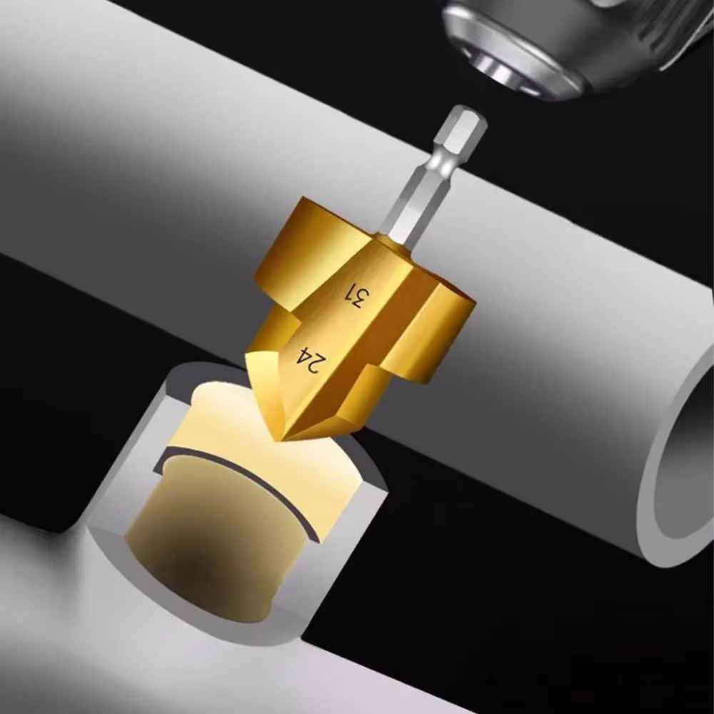 Foret d'élargissement hexagonal PPR 31/24/19 pour tuyaux d'eau et d'électricité