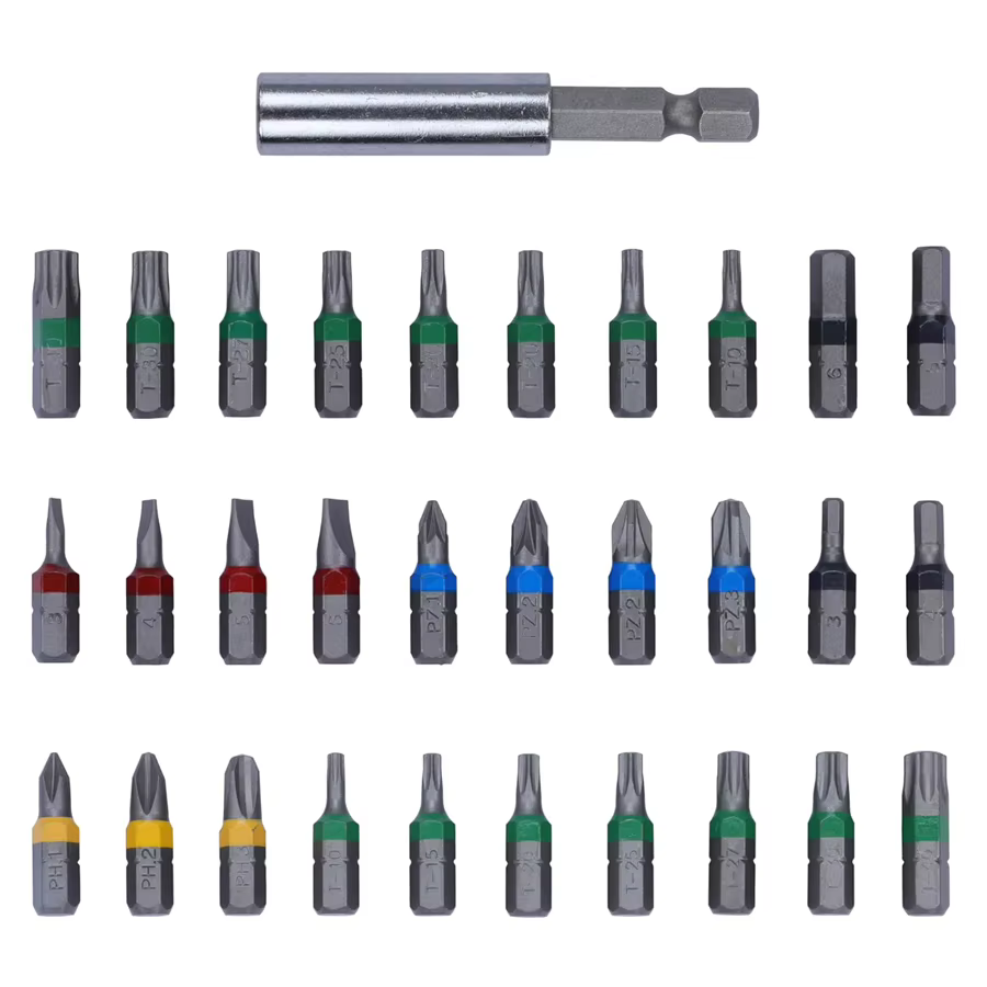 Stanley STA60490 31 pièces arc-en-ciel lot tête ensemble accessoires pour outils électriques tournevis électrique tête de tournevis avec 1 porte-embout