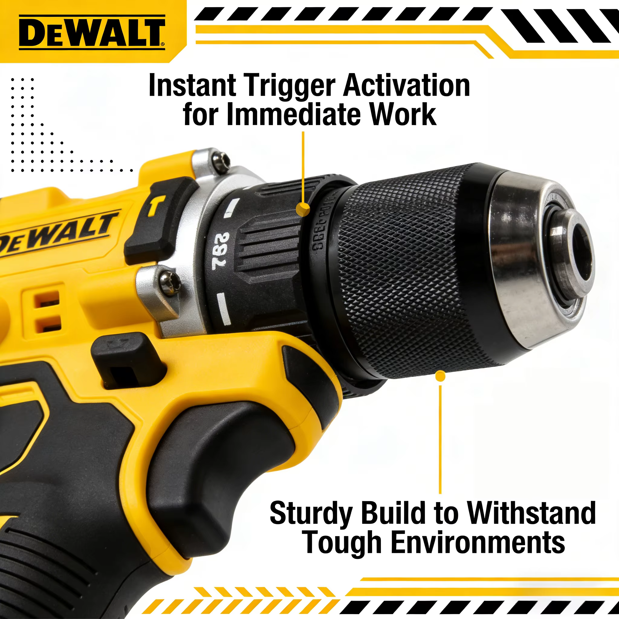Perceuse sans fil DEWALT DCD805 Brushless 20V : Visseuse à percussion multifonction compacte (outil seul)